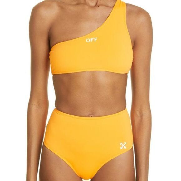 Off-White Other - OFF-WHITE Logo One-Shoulder Two-Piece Swimsuit 6 US / 40 IT